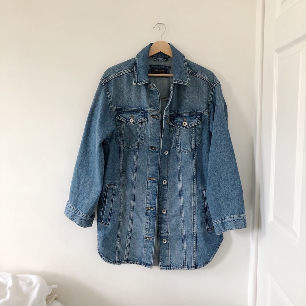 M&S collection long denim coat